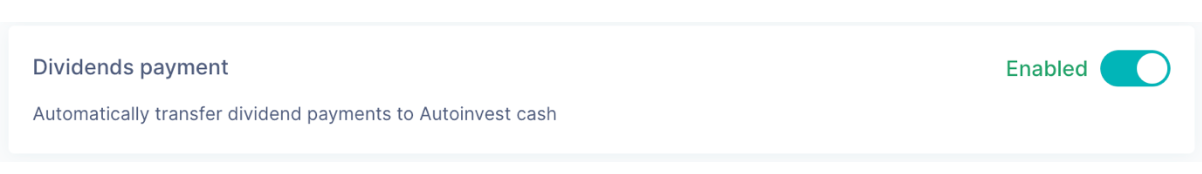 Dividends payment